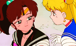Tired Sailor Jupiter Hugged By Venus  GIF