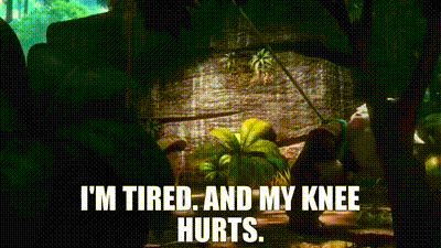 Tired Shrek With Sore Knee GIF