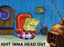Tired SpongeBob Wants To Head Out GIF