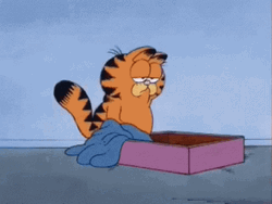 Tired Tuesday Garfield Fell GIF