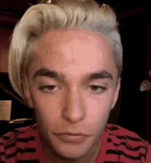 Tired White Guy Blinking GIF