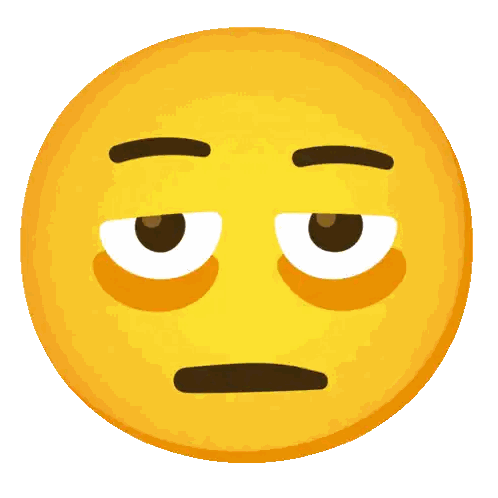 Tired Yellow Smiley Face Sticker
