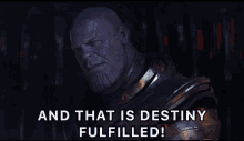 Titan Thanos Destiny Fulfilled GIF