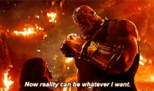 Titan Thanos Reality Fire GIF