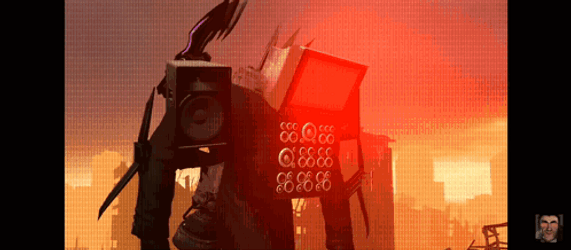 Titan Tv Man Intense Battle GIF