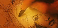 Titanic Jack Sketching Rose GIF