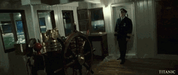 Titanic Sinking Captain Smith Walking On Deck GIF