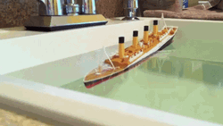 Titanic Sinking Toy Model Sinking GIF