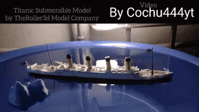 Titanic Submersible Model By Roller 3D Model Company GIF