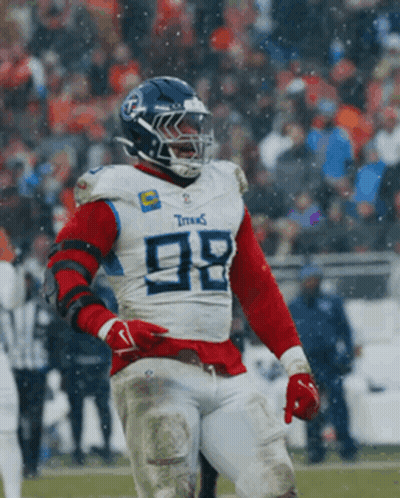 Titans Football Player Number 99 Running GIF