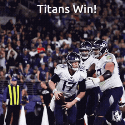 Titans Football Players Celebrating Win GIF