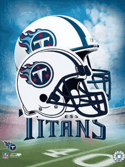 Titans Football Poster With Two Helmets GIF