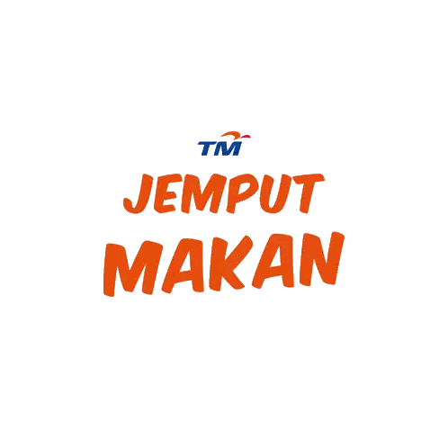 TM Jemput Makan Logo With Orange Letters Sticker