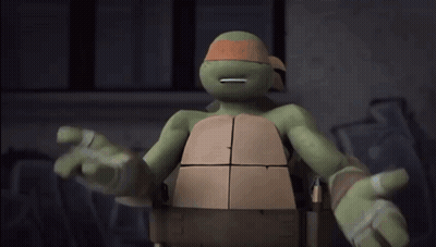 TMNT Casting Lightning In Dark Room GIF