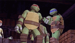 Tmnt Ninja Turtle Fist Bump Rafael Leo GIF