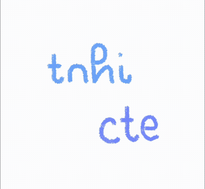Tnhi Cte Written In Blue On White Background GIF