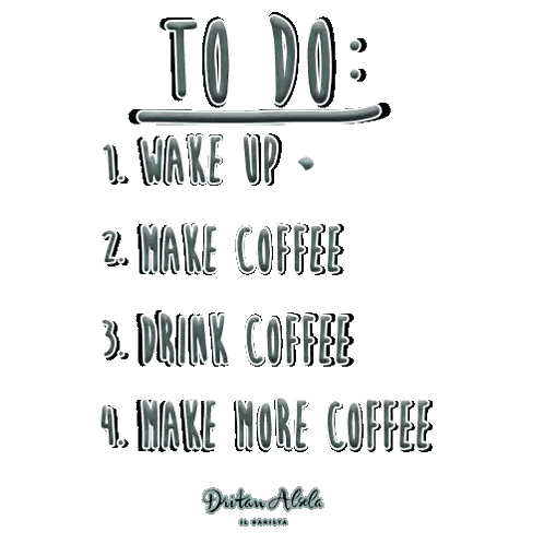 To Do List Including Drinking Coffee Sticker