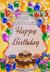 To My Beautiful Birthday Twins  GIF