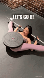 To The Gym Girl Weight Plate Let's Go GIF