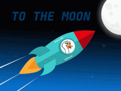 To The Moon Duck Goes On A Trip GIF