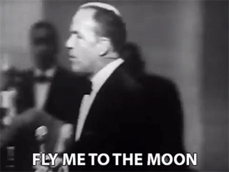 To The Moon Frank Sinatra Singing GIF