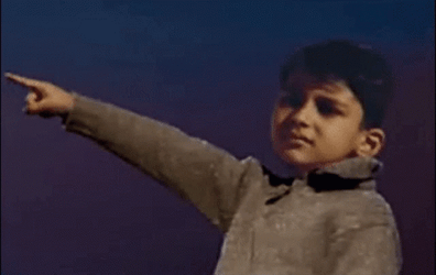 To The Moon Raj Koothrappali Pointing The Moon GIF