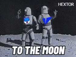 To The Moon The Two Dancing Robots GIF