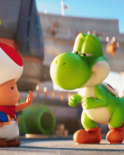 Toad And Yoshi Super Mario GIF