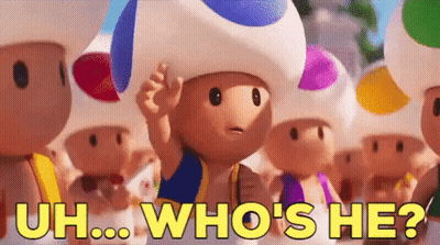 Toad Asking Who's He GIF
