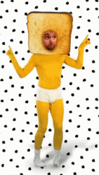 Toast Bread Man Head Dancing GIF