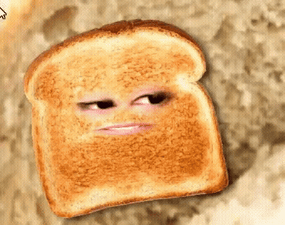 Toast Slice With Face GIF