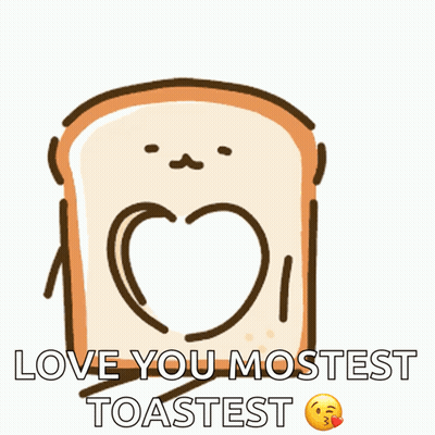 Toast Slice With Heart GIF