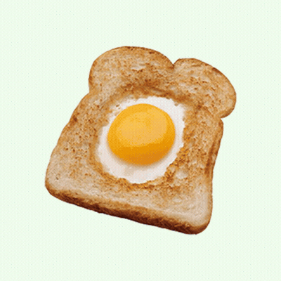 Toast With Egg Saying Toast GIF