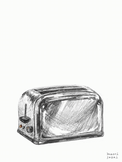 Toaster And Toast Saying Good Morning GIF
