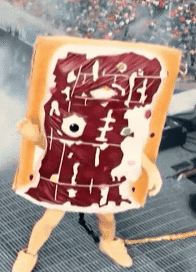 Toaster Pastries Mascot Holding Pastry GIF