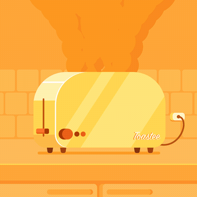 Toaster With Toast GIF