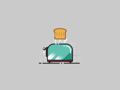 Toaster With Toast Sticking Out GIF