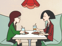 Toasting Drinks In Cafe GIF