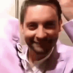 Tobey Maguire Covering Face GIF