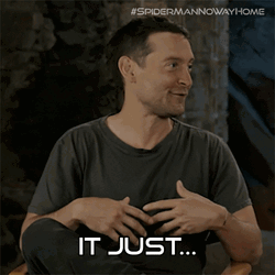 Tobey Maguire Explaining Himself GIF