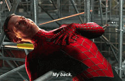 Tobey Maguire Spiderman Back Pain GIF