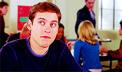 Tobey Maguire Widening His Eyes GIF