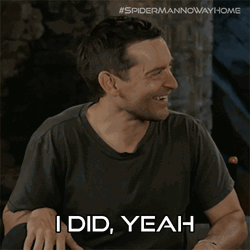 Tobey Maguire With Wide Smile GIF