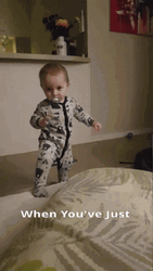 Today Drained Me Baby Tumbling Into Bed GIF