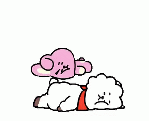Today Drained Me BT21 RJ And Cooky GIF