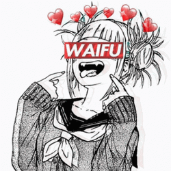 Toga Himiko MHA Waifu Sticker Hearts GIF