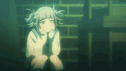 Toga Himiko Moves Head Side By Side GIF