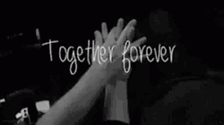 Together Forever Holding Hands Black And White GIF