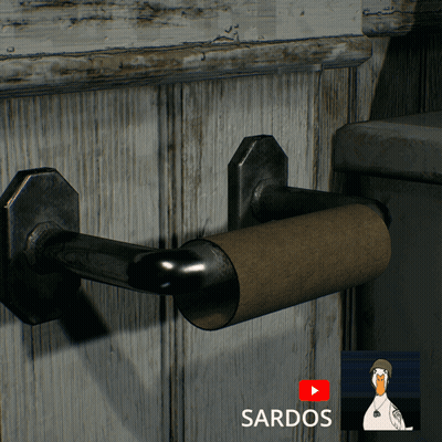 Toilet Paper Holder With Word Sardos GIF