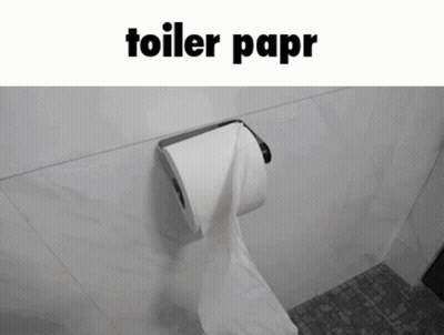 Toilet Paper Roll On Holder GIF